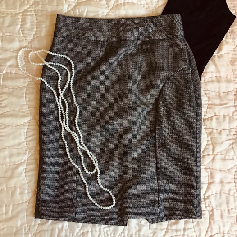 BR Factory | patterned fabric pencil skirt 0P